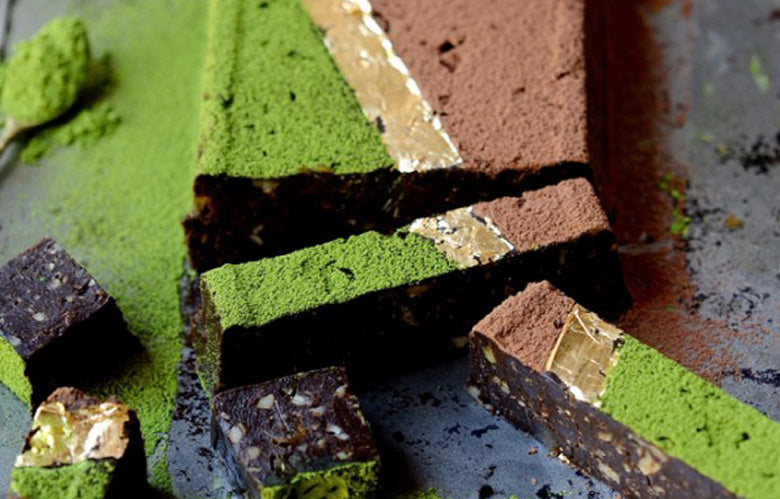 Matcha Date Fudge
