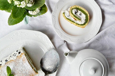 Blueberry Matcha Swiss Roll