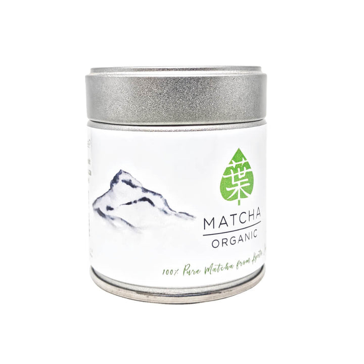 Just Matcha - Organic Green Tea Powder Tin 40g side view