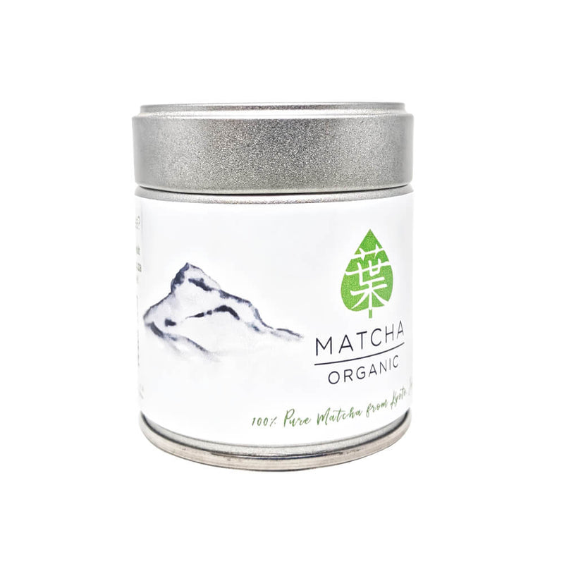 Just Matcha - Organic Green Tea Powder Tin 40g side view