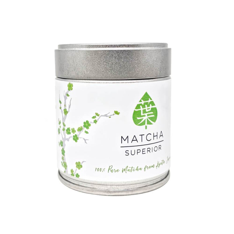 Just Matcha - Matcha Superior Green Tea Powder Tin 40g Side View