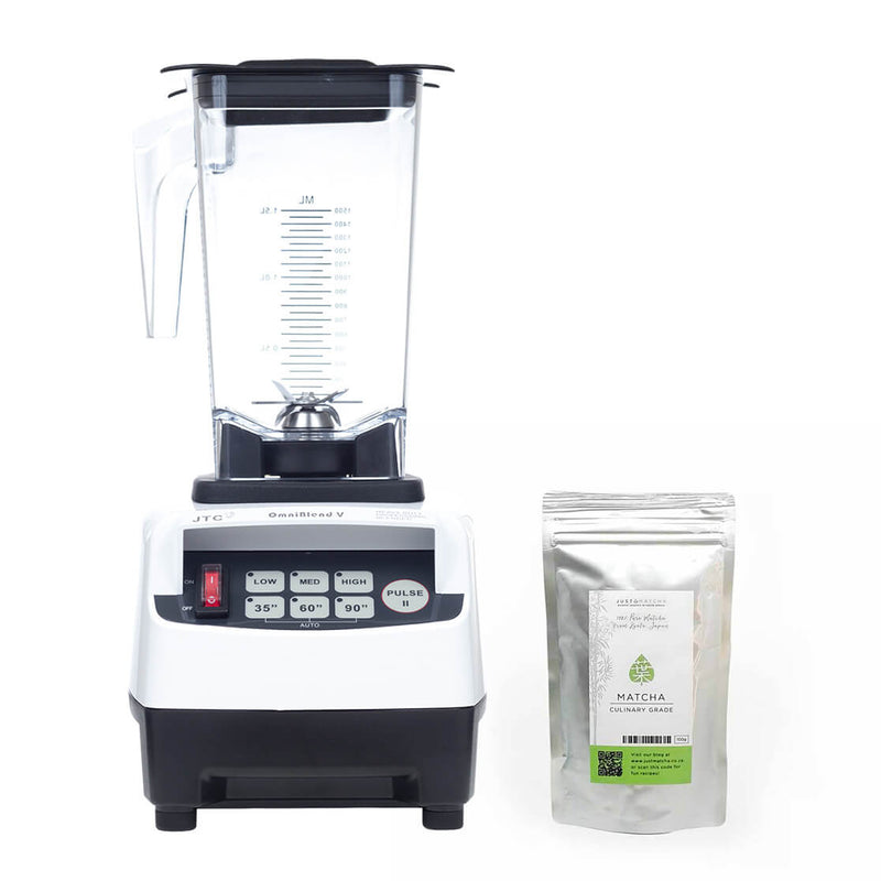 White OmniBlend V 1.5L & Culinary Matcha